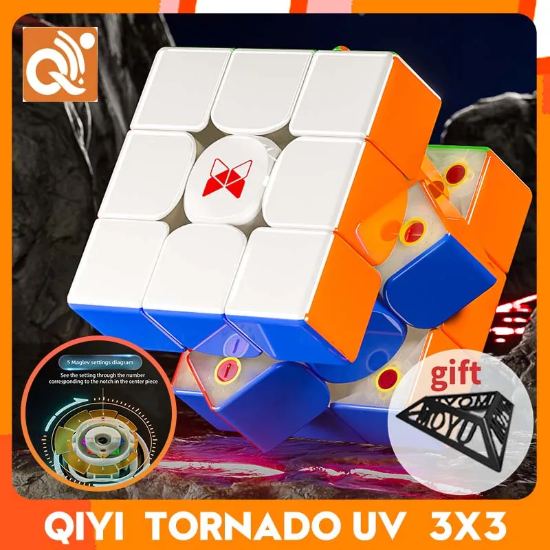 [Qiyi XMD Tornado V3 UV ] Maglev 3x3 Speed Magnetic Cube - Dual Positioning Core Puzzle Toy for Professional Cubers rl 601f multi purpose mobile phone motherboard repair fixture multi function positioning additional track dual clamps