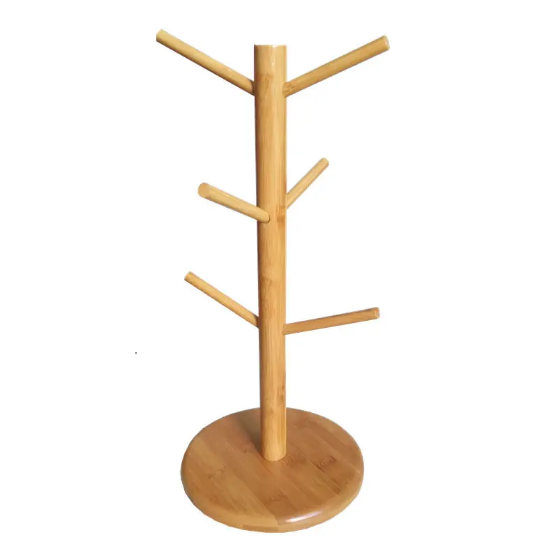 Bamboo Mug Holder Tree, Coffee Cup Holder Stand for Counter, Mug Rack with  6 Hooks - China Mug Holder and Drying Rack price