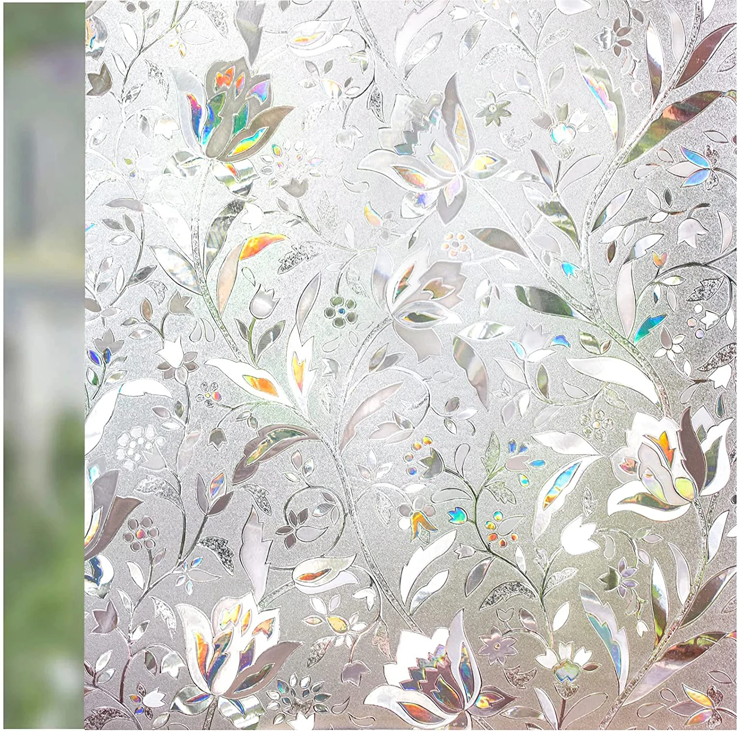 Privacy Window Film No Glue 3D Glass Sticker for Home Office Static Anti-UV Window Paper Decorative Covering for Bathroom window film window privacy film window tint sticker