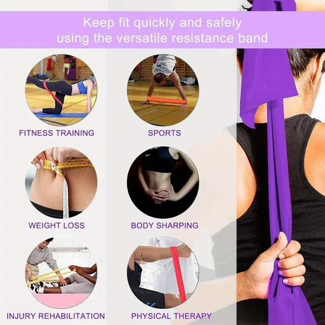 3pcs set High Intensity Resistance Bands Exercise Straps Elastic Band for Women'S or Men'S Sports Yoga Pilates Strength Training 6