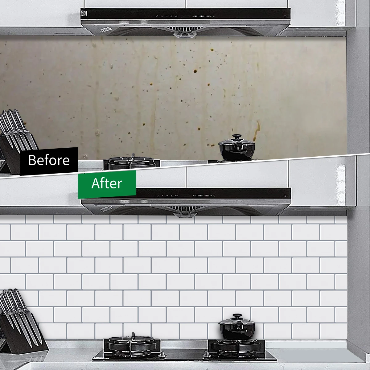 Waterproof Peel-and-Stick Wall Tiles 4