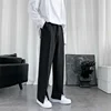Spring/Summer Black Suit Pants Men Fashion Society Mens Dress Pants Korean Loose Straight Pants Mens Office Formal Trousers 5