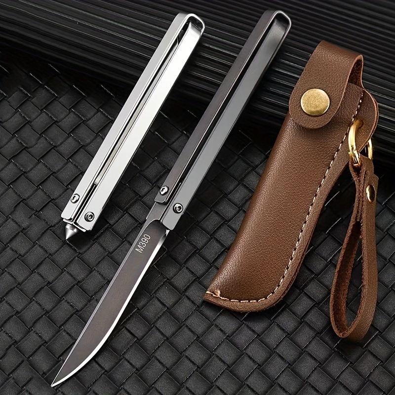 Portable Folding Pocket Knife with Carry Case, 7.5inch Stainless Steel Rotating Folding Knife, Perfect for Outdoor Camping