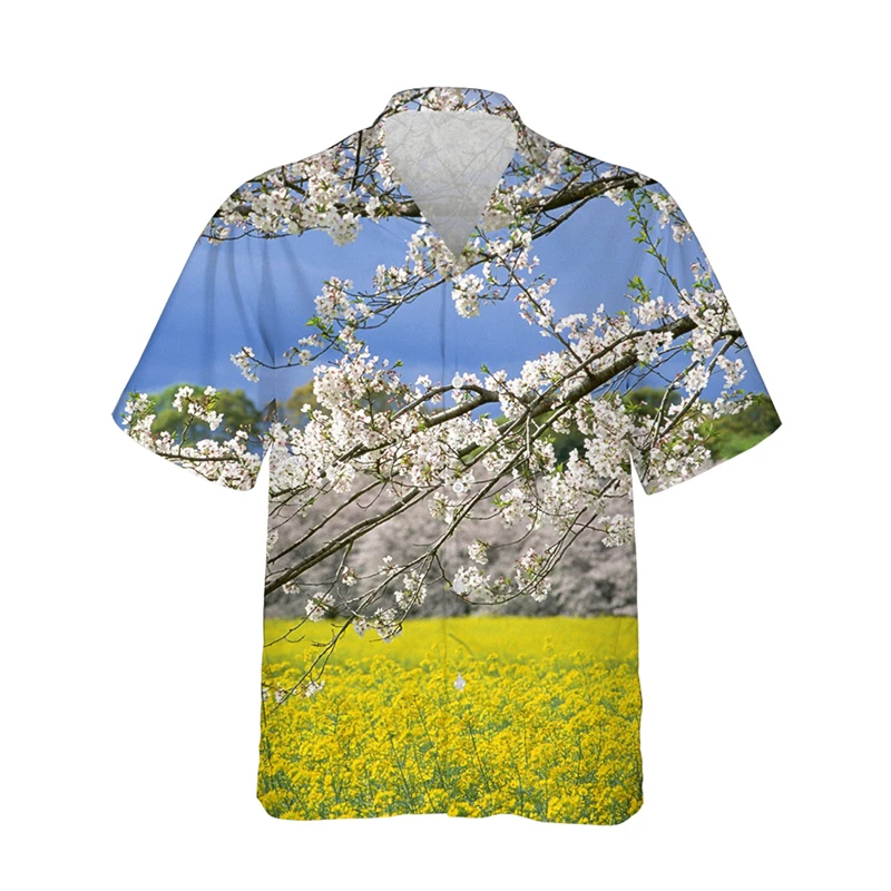 thumbnail image 1 of Camisas nuevas para hombre, camisa hawaiana con estampado 3D informal de flores y plantas, camisa de moda de verano para hombre, ropa de uso diario de manga corta para hombre, 1 of 5