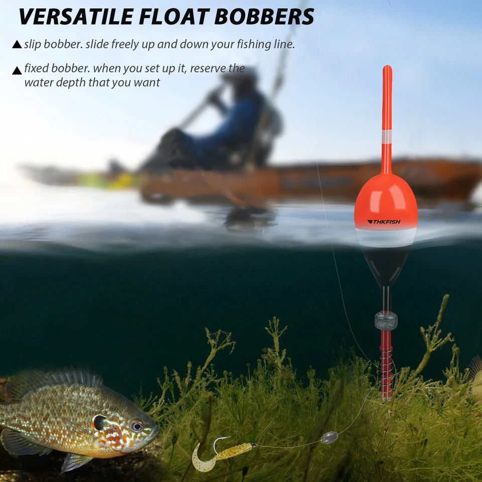 2pcs Wood Slip Bobbers Fishing Float Bobbers Balsa Wooden Spring