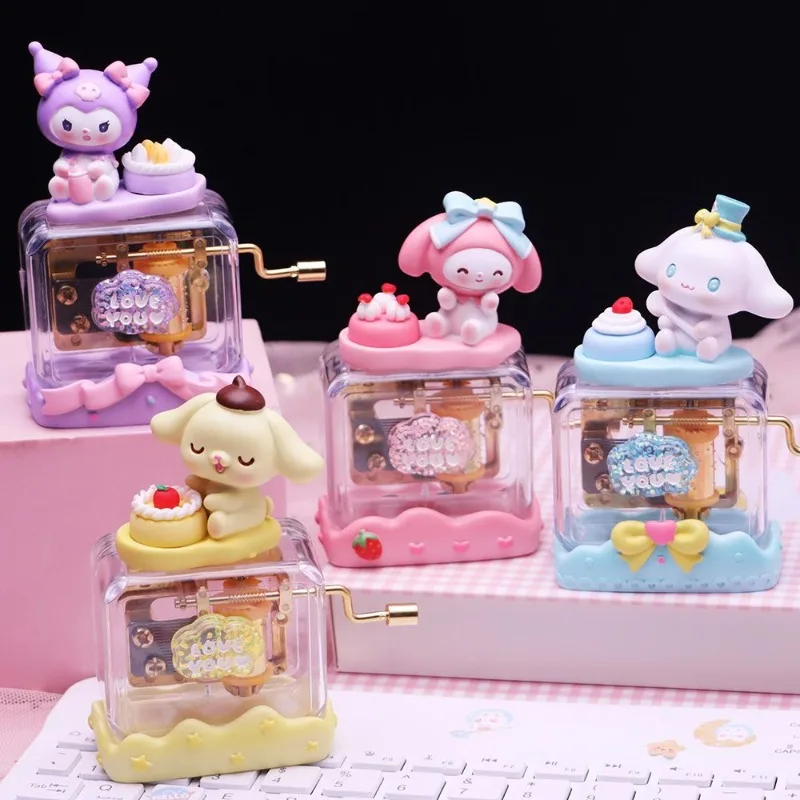 

Кавайная музыкальная шкатулка Sanrio Cinnamoroll с ручным заводом музыкальная шкатулка Kuromi My melody мультяшная креативная музыкальная шкатулка детская игрушка подарок на день рождения для девочки