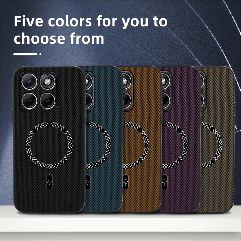 Magsafe Magnetic 3D Leather Texture Shockproof Case - Solid Color