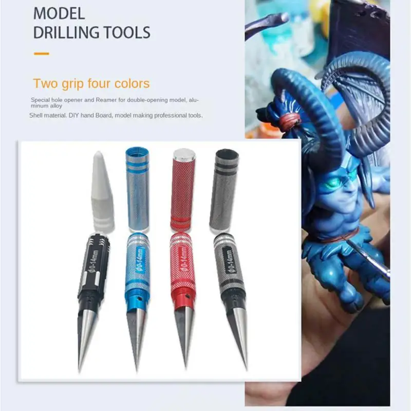 Hand Reamer Hss Reamer Cobalt Reamer Tube Reamer Carbide Reamer Steel Reamer Tools 0-14mm Reaming Edge Reamer Model Car Tool Car Shell Hole Opener Hole Punch Drill Reamer Accessories 80105