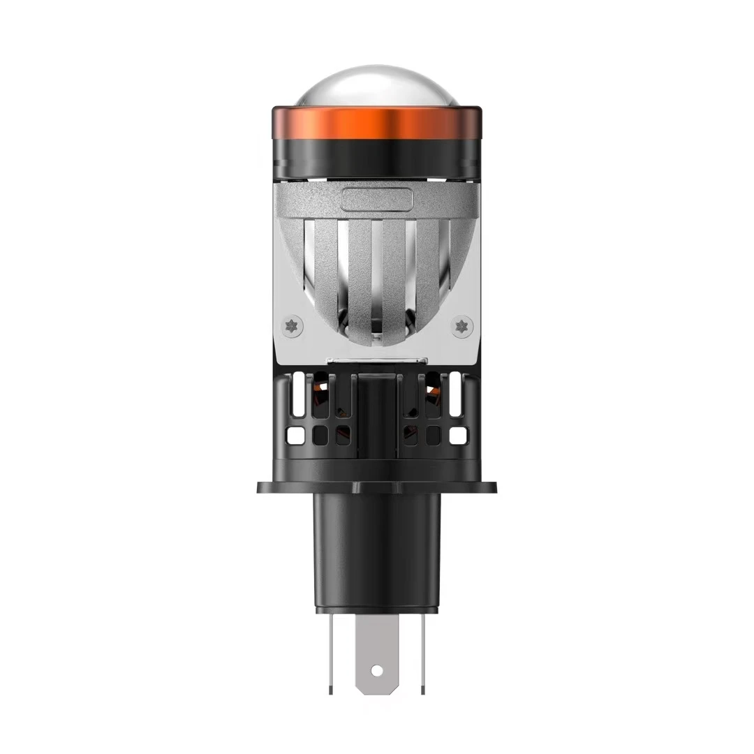 High-Performance LED Headlight with Dual Fan and Mini Projector for Motorcycles
