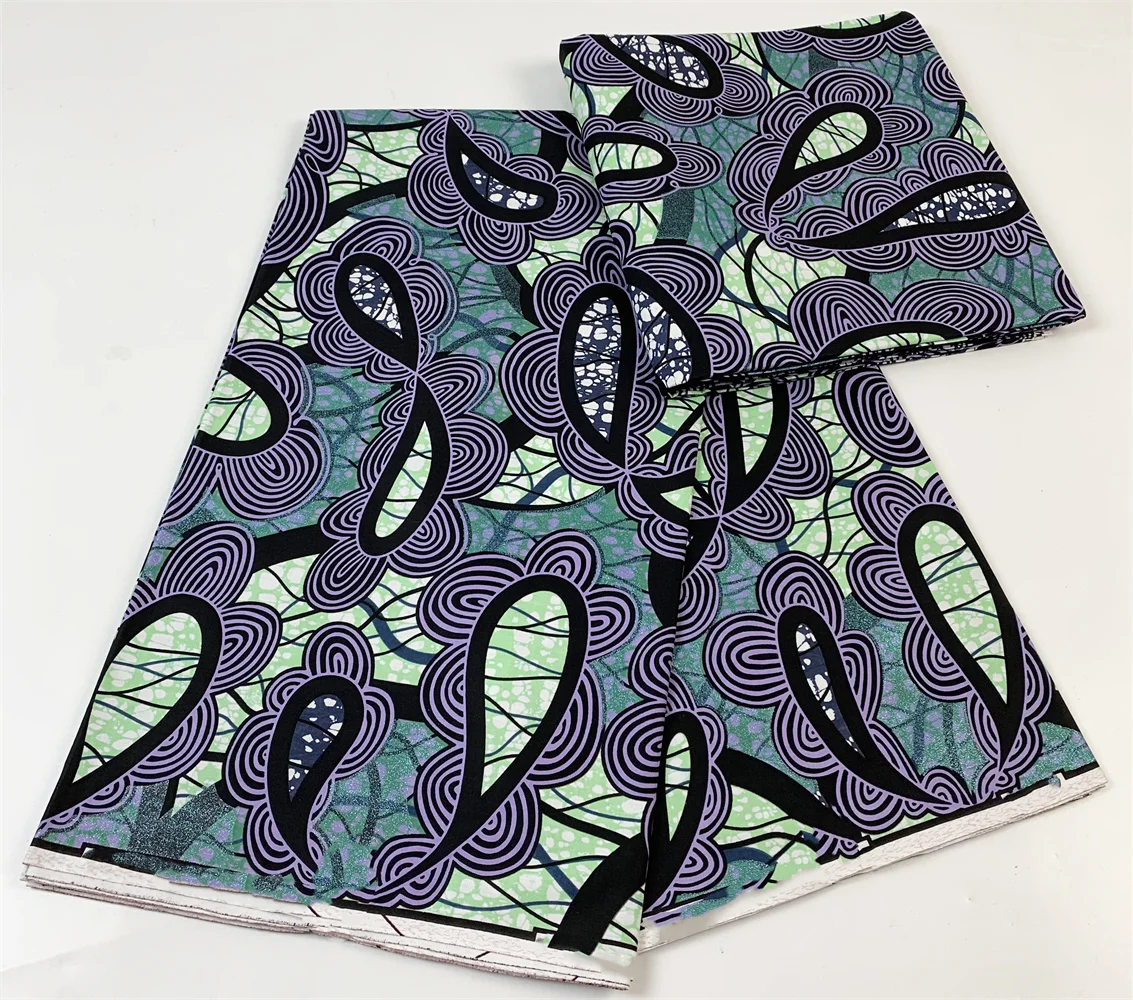 

Grand Super 100% Cotton African Wax Fabric High Quality Wax Print Ankara Fabric For Sewing 6yards Women Fabric
