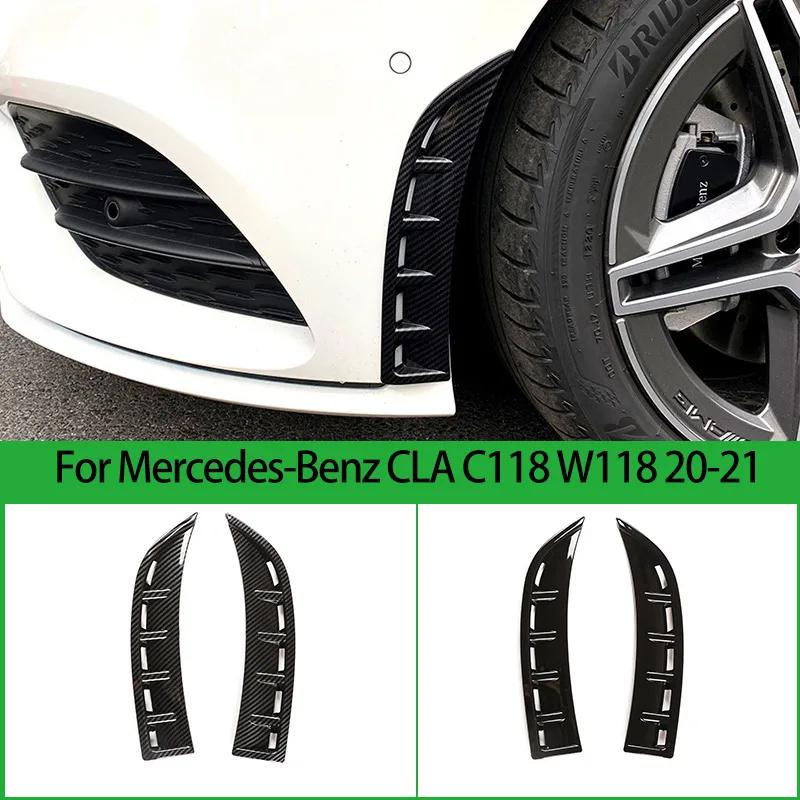 

Для Mercedes-Benz CLA C118 W118 20-21 ABS углеродное волокно автомобильный передний бампер впускная сторона фотоаксессуары для автомобилей