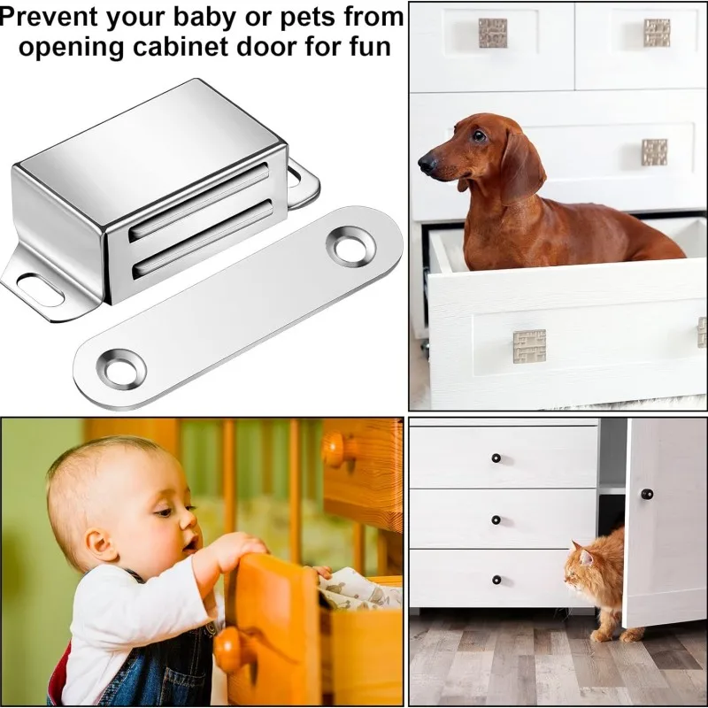 Magnetic Door Catch Cabinet Catches Cupboard Wardrobe Magnets Door Latch Catch Furniture Stopper Hardware