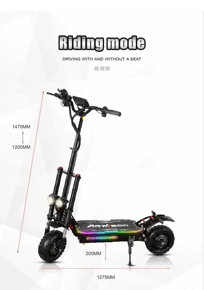 Q12plus Electric Scooter 6000W-60V-38AH Electric Scooter 85km/h Endurance 100km Road Off-road Electric Scooter S81b56bb20c944f32bbe0fbc067945437z