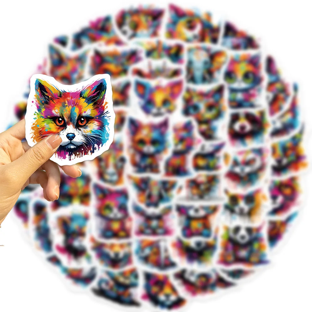 

10/30/50PCS Pretty Colorful Animal Waterproof Graffiti Sticker Fridge Guitar Motorcycle Luggage Cartoon Decal Bicycle Decal