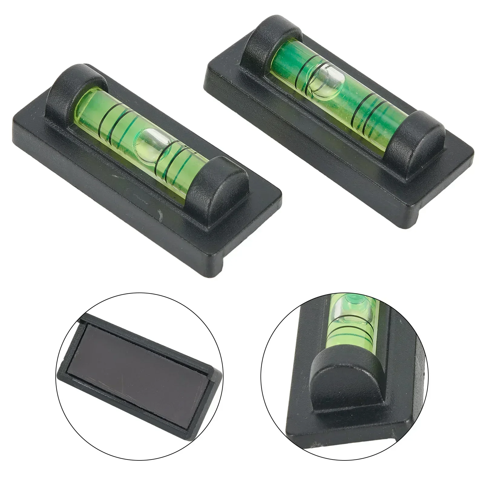 2pcs Magnetic Bubble Level With Magnetic Base 401712mm Double Line Indicator Level For Photo Frame Desk Measuring Tools 3
