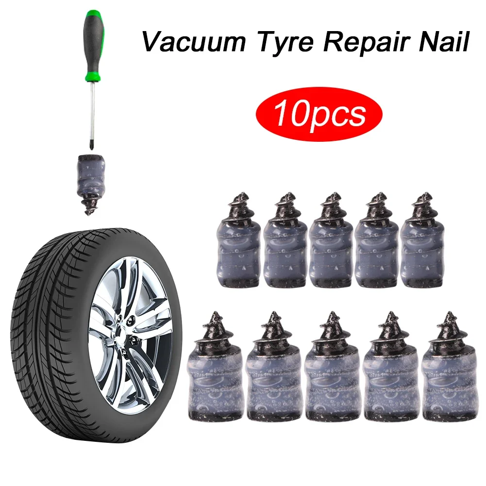 Vacuum Tyre Repair Nail Tire Puncture Screws Motorcycle Fitting Set Tubeless Wheel Repairs Punctures Kit Patches 1-6BOX For Car