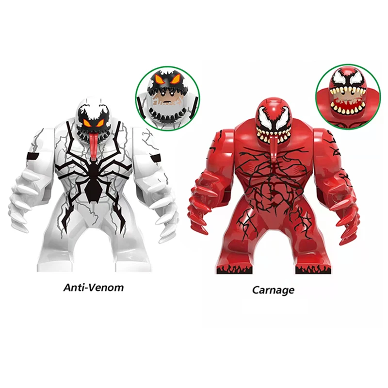 1pcs Movie Series Anti Venom Carnage Action Figures Mini Bricks Doll Assemble Building Blocks MOC DIY Toys for Children |