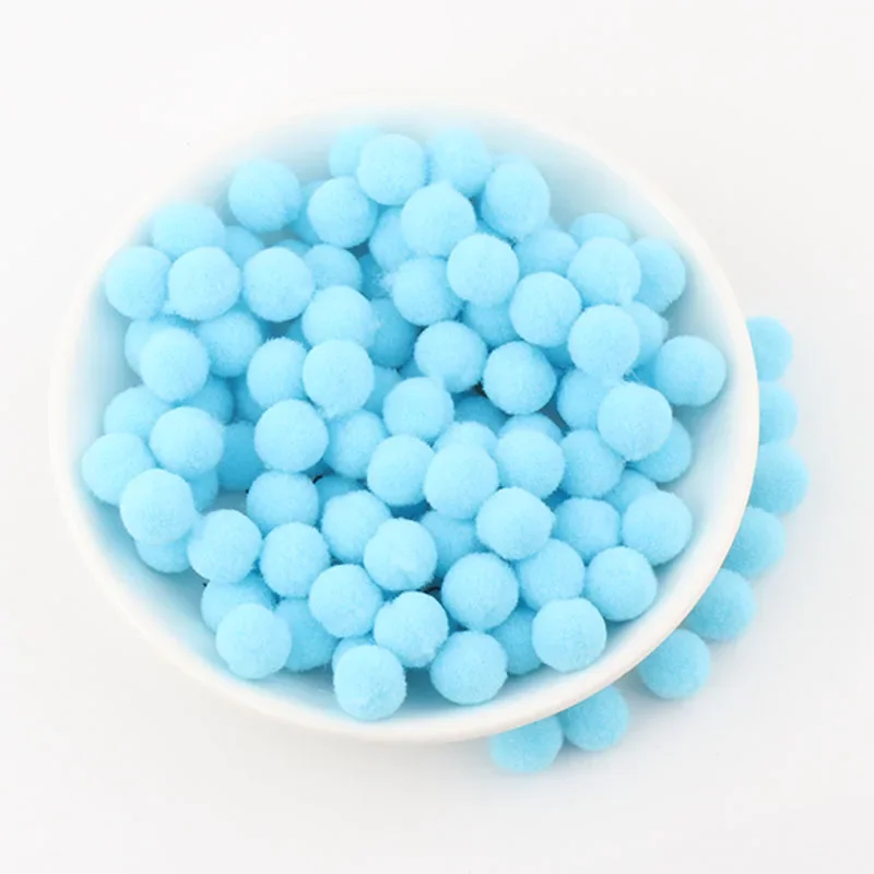Deluxe Fluffy 8mm Round Pompoms for Kids' Crafts and DIY Projects, 2000 Pieces