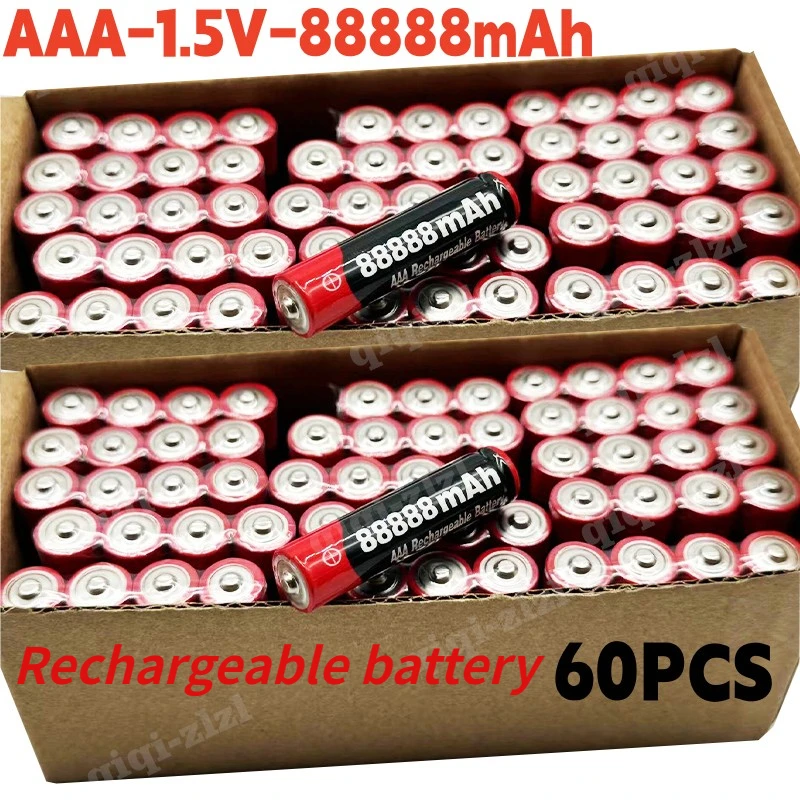 

88888 MAh High Capacity AAA Grade Rechargeable Battery, Original 1.5V, Suitable for LED Lights, Toys, MP3, and Other Devices