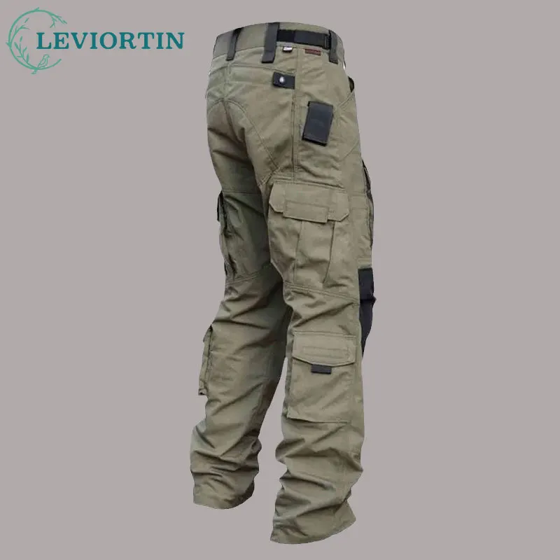 Mens Waterproof Cargo Pants Elastic Multiple Pocket Military Male Trousers Outdoor Joggers Pant Plus Size Tactical Pants Men - 18
