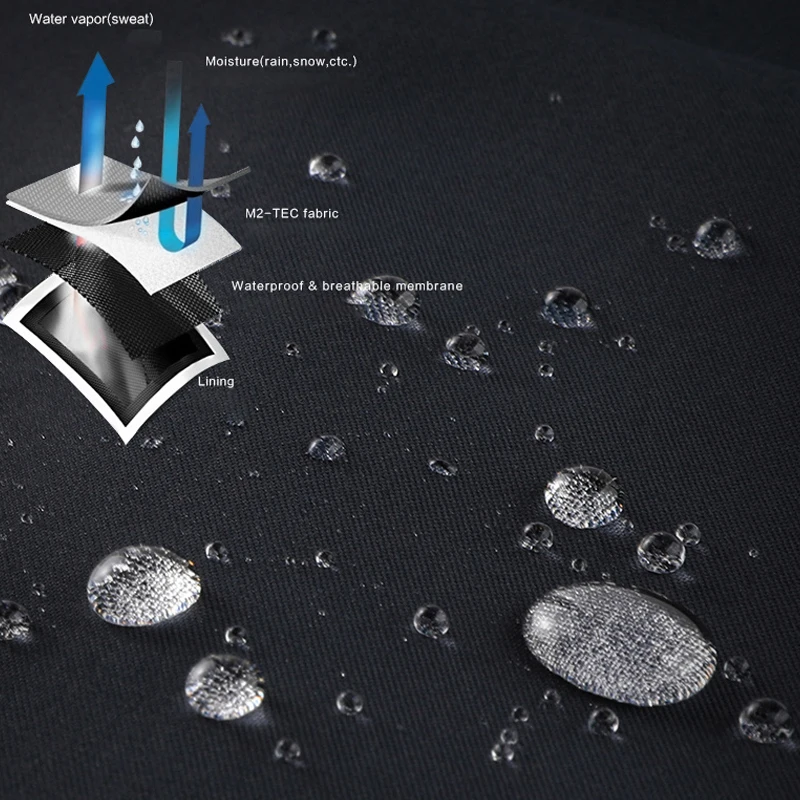 الشتاء الرجال الدافئة مقاوم للماء جاكز معطف رجالي...