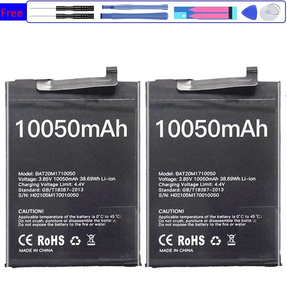 

Батарейки BAT20M1710050 10050 мАч для DOOGEE S59 Pro S59Pro Smartphon, запасные батареи для замены, Высококачественная стандартная батарея