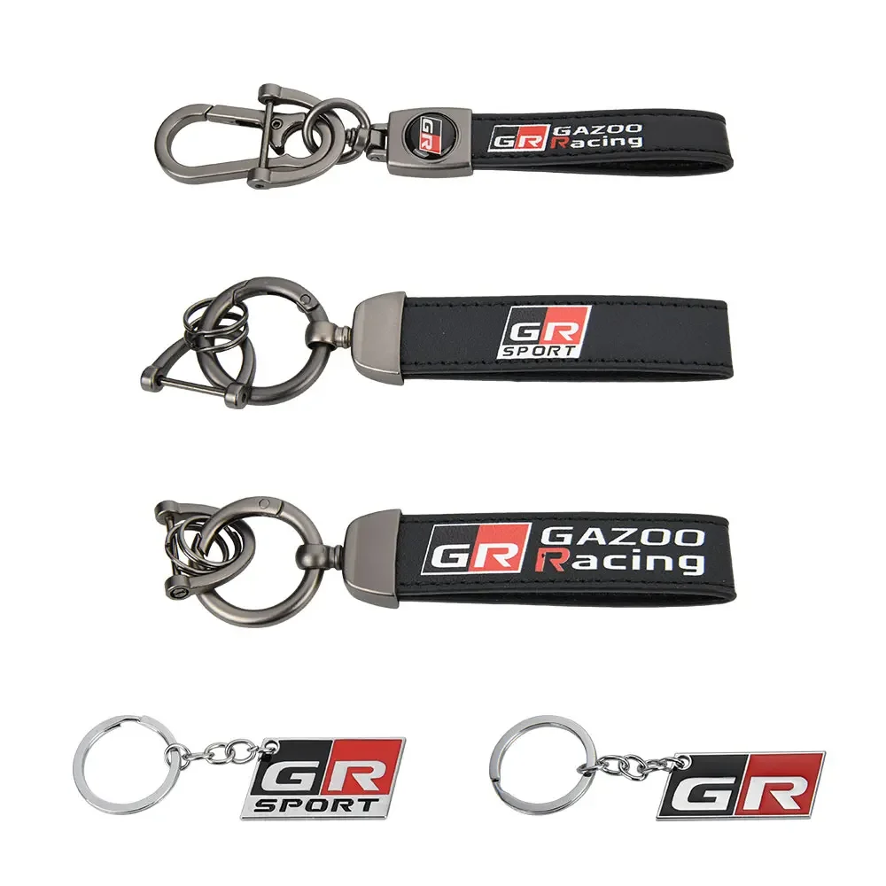 Per Toyota Trd Corolla Rav4 Yaris Chr Hilux Prius Camry Gr Sport Gazoo Racing Badge Car Key Chain Key Anti Loss Rope