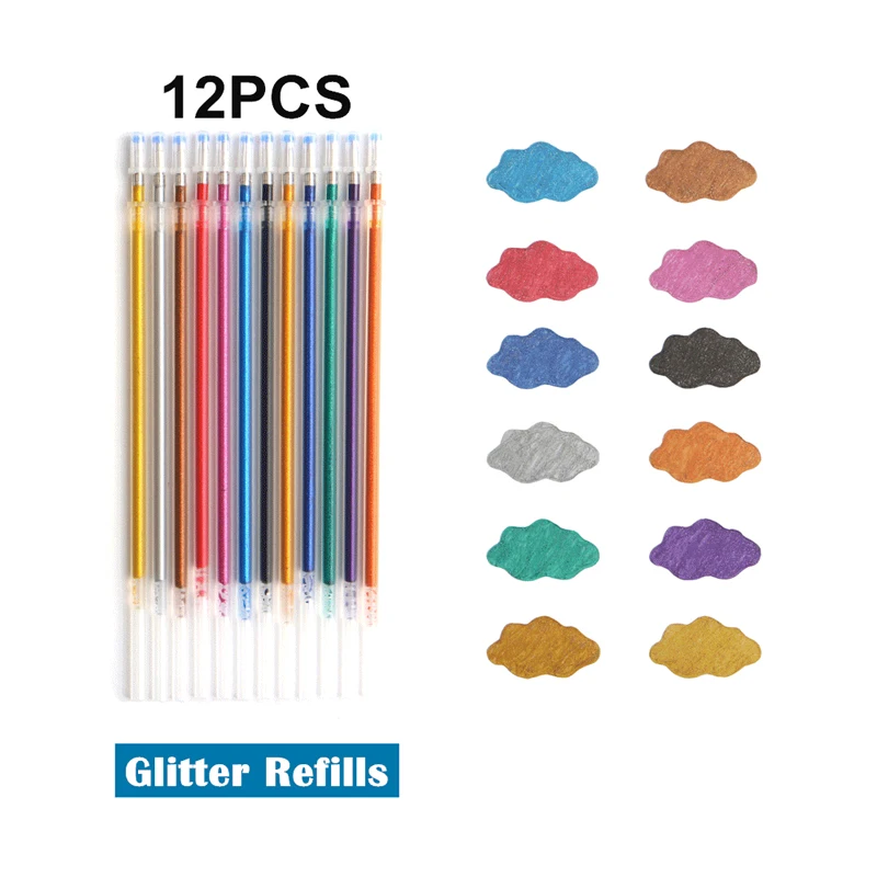 12Pcs Glitter Refill