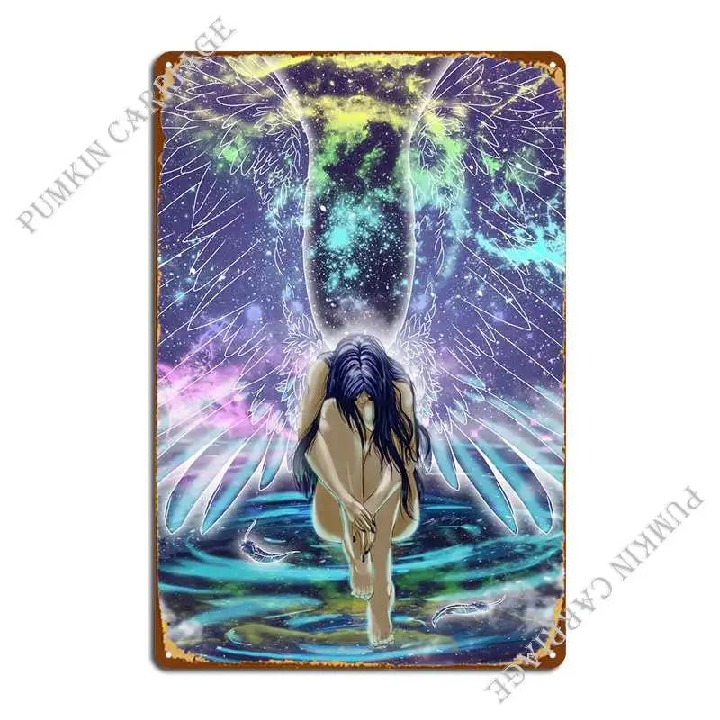 

Angel Amongst Stars Metal Plaque Poster Wall Mural Garage Decoration Classic Custom Cinema Tin Sign Poster