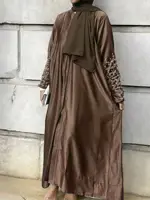 Ramadan ouvert Abaya Damen dubaï luxe Islam musulman modeste Kimono robes africaines pour les femmes Kebaya caftan Robe Musulman 2