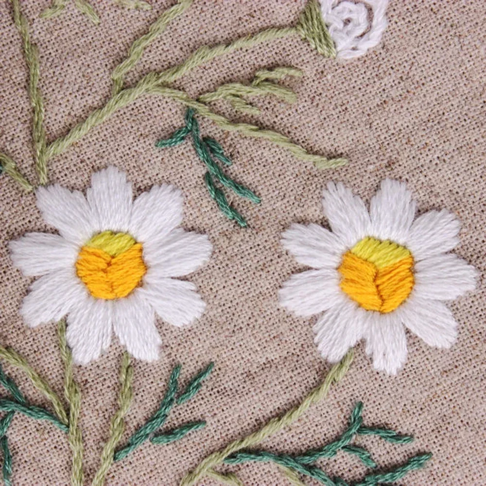Embroidery Kit Flower Pattern Cross Stitch DIY Needlework Kit Tools Beginner Embroidery Starter Set Handicraft Lover 1PCS