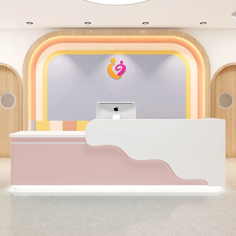 Diy Reception Desks Podium Salon Service Shop Cashier Table Coffee Bar Counter Rezeption Desk Beauty Office Reception Furniture