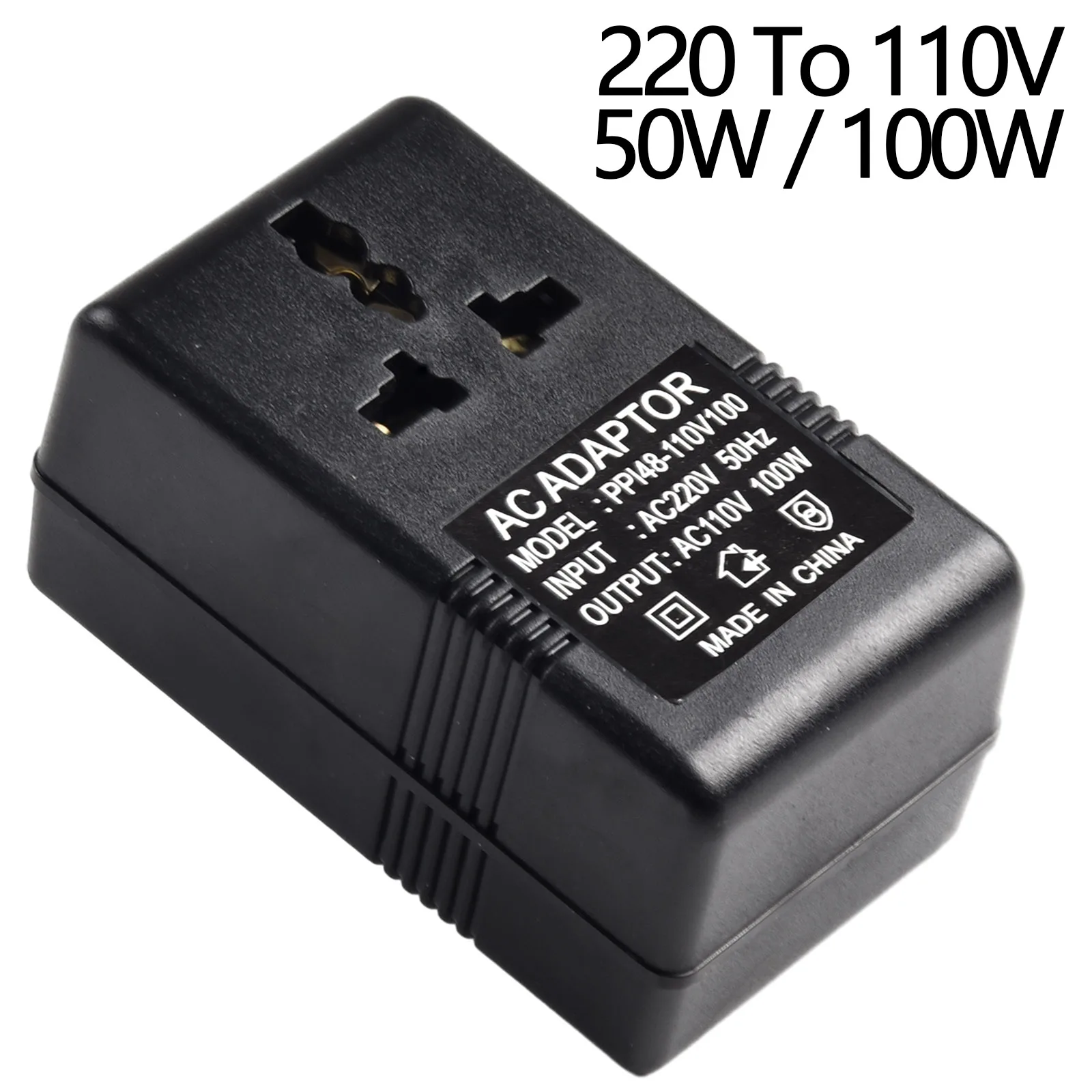 Voltage Converter Power Transformer 1pc Voltage Converter Step Down Transformer Travel Adapter 220V To 110V EU Plug 50/100W Power Transformer
