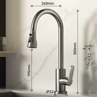 ก๊อกน้ำครัว GEGVE รุ่นใหม่ ขนาด 38 ซม. ก๊อกน้ำอ่างล้างจานแบบถอดได้ ก๊อกผสมแบบแมนนวล สำหรับครัวอิสราเอล ผลิตจากทองเหลือง 2