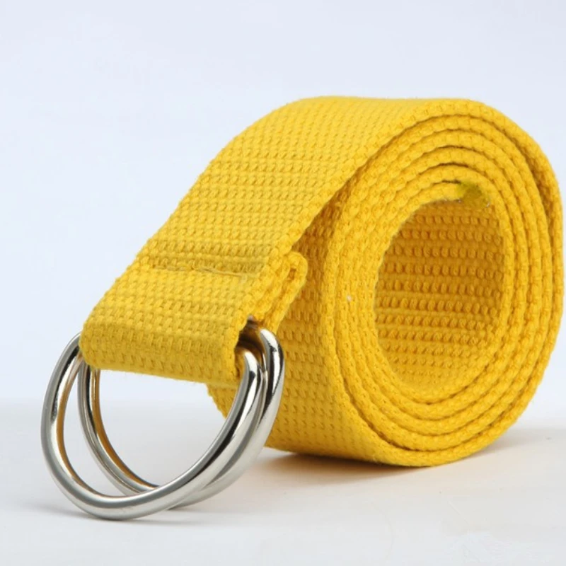 New Men's and women's Fashion Double Ring Belt Woven Belt Ladies
