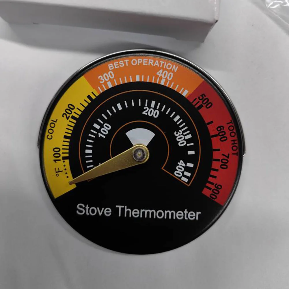 Fireplace Fan Efficient Monitoring Solution with Aluminum Alloy Induction Stove Thermometer Oven Magnetic Dial
