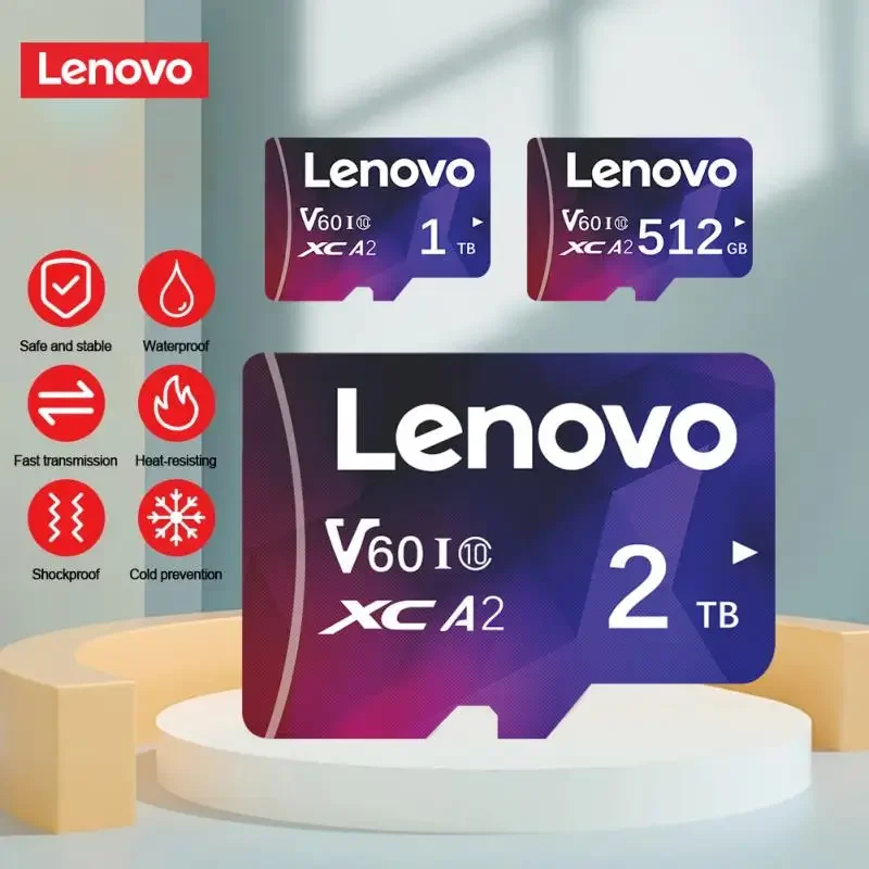 Lenovo 2Tb Sd Memory Card 64Gb 128Gb Sd/Tf Flash Card Mini Sd Card Uhs-1 Flash Memory Card Con Pacchetto Adattatore Sd Gratuito