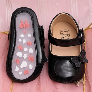 Adorable Baby Girl Mary Jane Shoes with Soft Soles and Bow Detail for Newborns and Toddlers - Casual Walking Flats 2