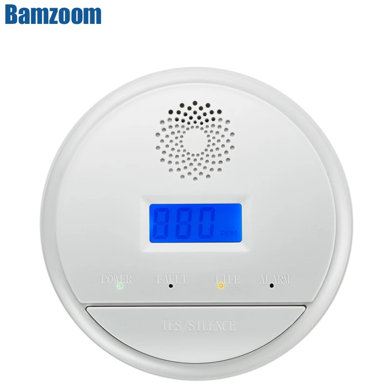 LCD CO Sensor Work Alone Built In 85dB Siren Sound Independent Carbon Monoxide Poisoning Warning Alarm Detector