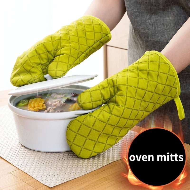 2pcs Thicken Baking Silicone Oven Mitts Microwave Oven Mini Mitts Silicone  Heat Resistant Anti-Scald Gloves For Cooking Kitchen - AliExpress