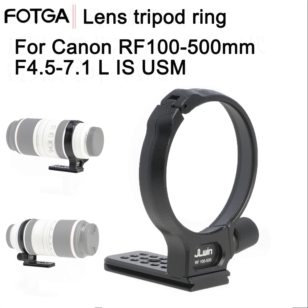 Fotga Lens Treppiede Ring Collare Per Fotocamera Per Canon Rf100-500Mm F4.5-7.1 L Is Usm Camera Qr Piastra Rapida Adattatore Per Anello Treppiede Acce