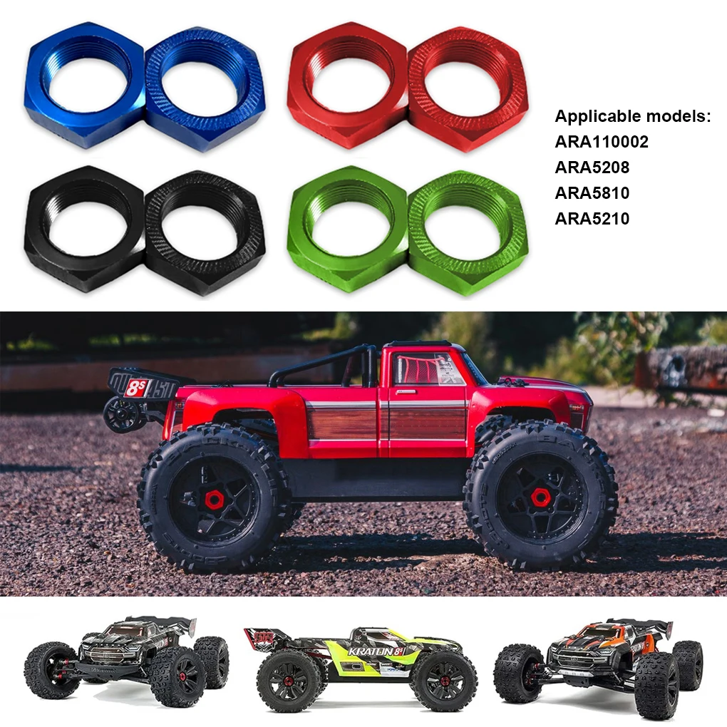 

4pieces 24MM Coupler Nut For Rc ARRMA 1 5 Exquisite Workmanship 24MM Coupler Nut For RC ARRMA 1 5 black