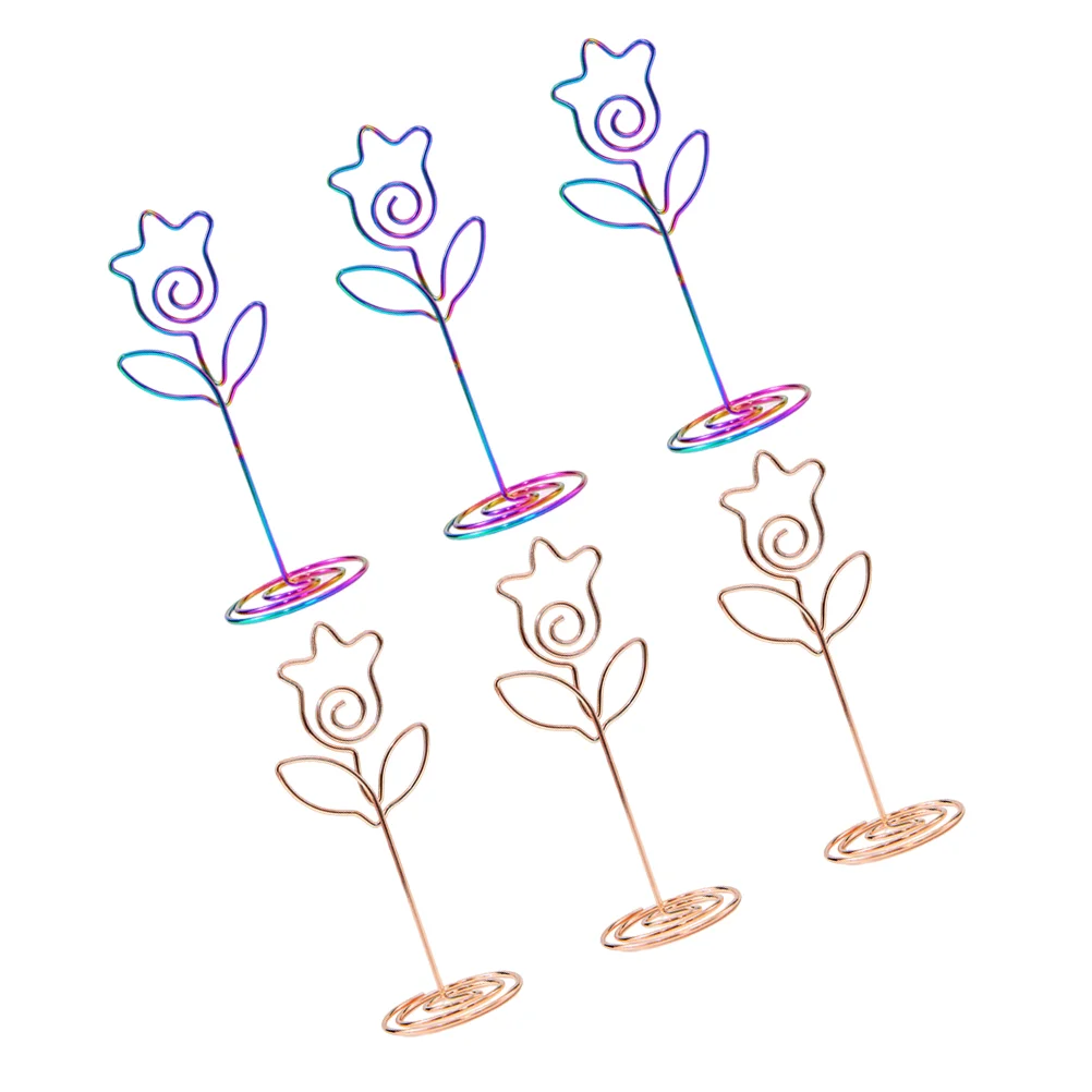 

6 Pcs Tulips Message Box Memo Holder Wedding Decorations Modeling Memos Stand Name Holders Place Card