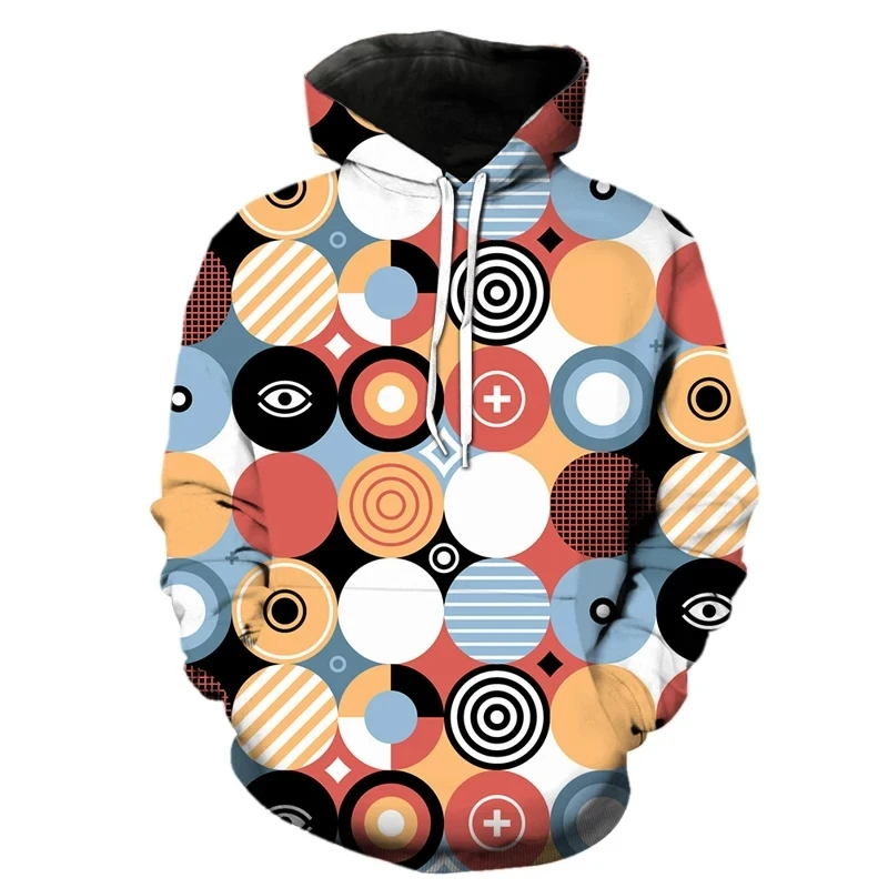 Fashionable And Minimalist Irregular Pattern Printed Clothing Top, Autumn And Winter Men's Hooded Sportswear, Long SleevedHoodie