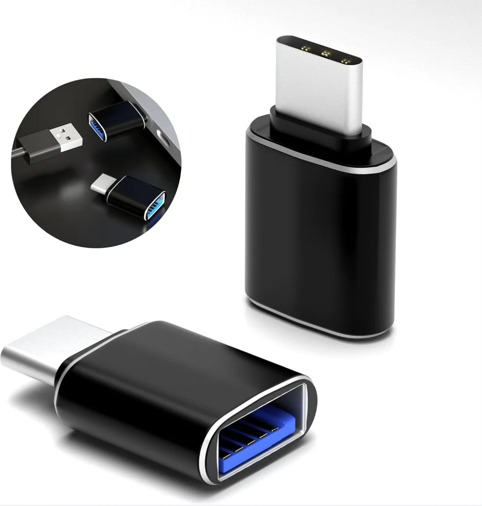 USB C-USB 어댑터(2/3팩), USB C-USB 3.0 암 어댑터, Apple MacBook, Pro, Mac, Book, iPad, 삼성 노트북용