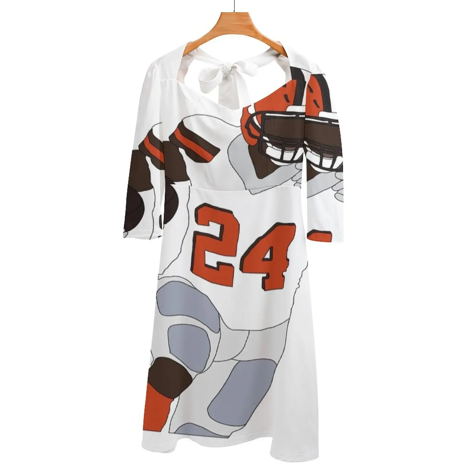 Nick Chubb #24 Allacciatura Posteriore Abito Senza Schienale Abito Con Scollo Quadrato Abito Stampato Moda 6Xl Custodia Per Telefono Foglio Etsy Diver