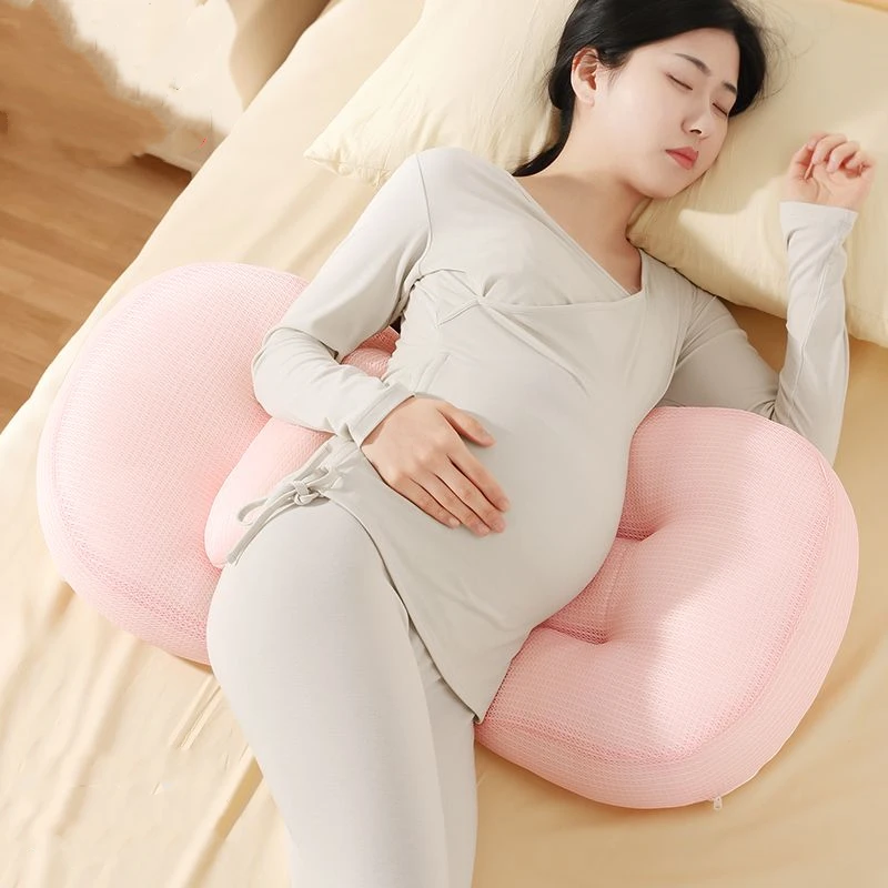 Four Season Breathable Pregnant Women Waist Protect Side Sleep Pillow Adjustable Multifunction Pregnancy Artifact U-shape Pillow