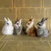 New Simulation Brown Fox Plush Toys Gift For Kid Furs Squatting Fox Model Animals World With Static Action Figures Ornament 4