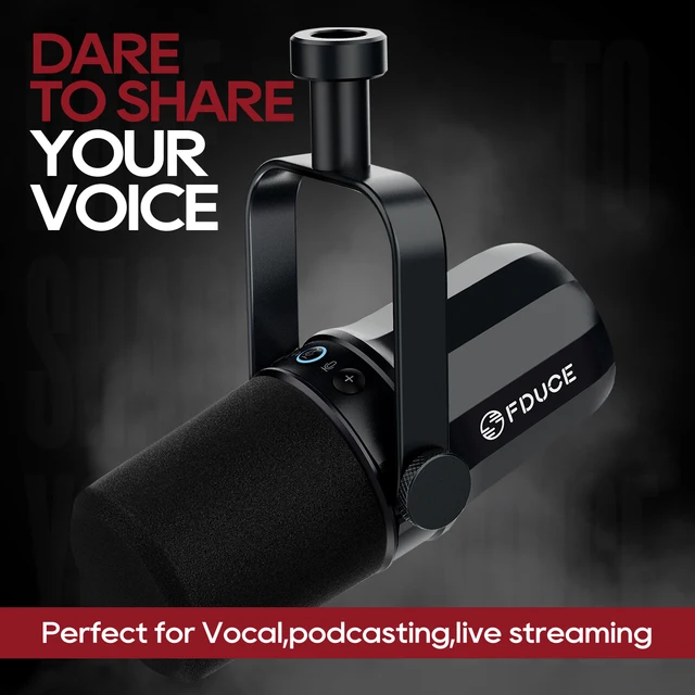 FDUCE SL40X/SL40 USB/XLR Dynamic Microphone With Built-in Headset Output & Sound Insulation,For Podcasts,Games, Live Broadcast 4