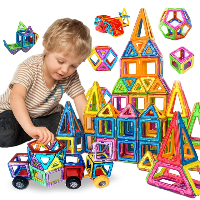 Big Size New Magnetic Designer Magnet Building Blocks Accessories Educational constructor Toys For Children 1